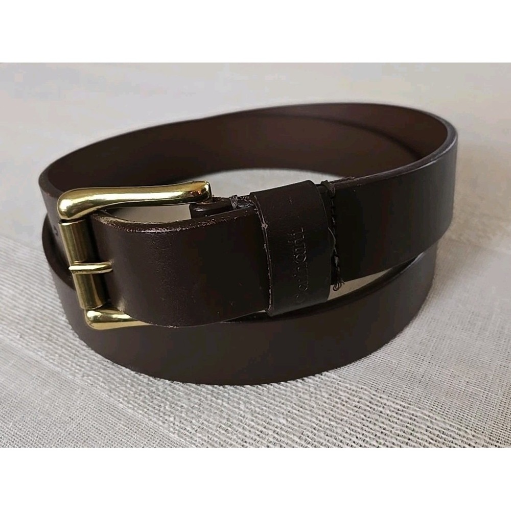 CARHARTT Belt Mens 40 Top Grain English Bridle Leather Brown Argentina A92 Rare